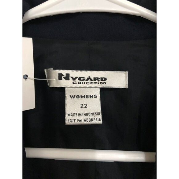 Nycard Collection Women's Blazer Jacket Two Button Long Sleeve Black Size 22 NWT - Picture 3 of 5